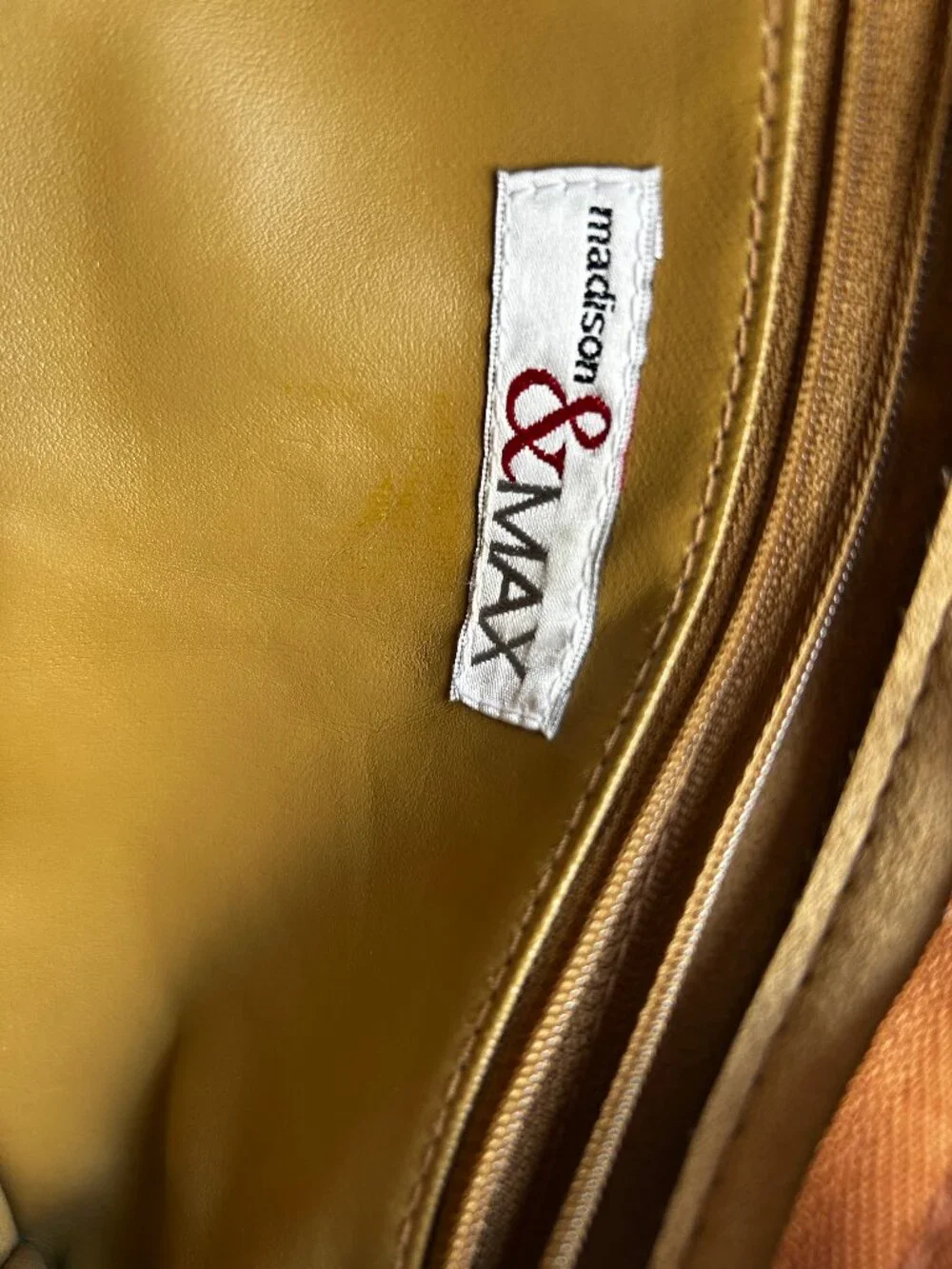 Caramel Colored Leather Shoulder Bag/Purse